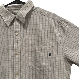 Marmot Men's Large Plaid‎ Short Sleeve Button Up Shirt For Life Outdoor Casual